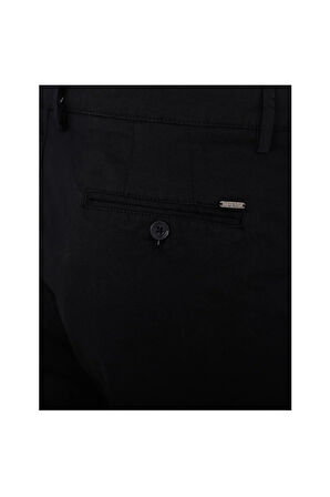 Uki Siyah Slim Fit Chino Pantolon