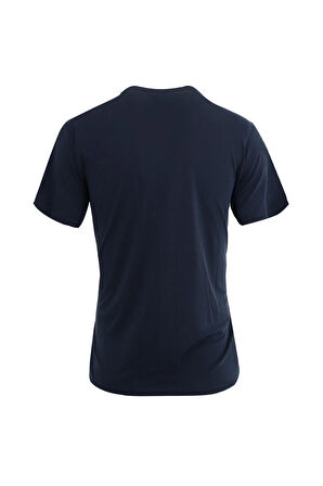 Uki Lacivert Comfort Fit Bisiklet Yaka T-Shirt