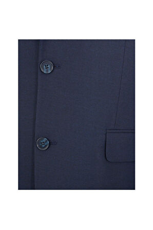 Uki Lacivert Mono Yaka Klasik Takım Elbise