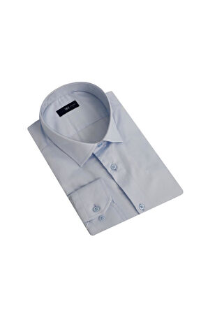 Uki MAVİ Comfort Fit Uzun Kol Gömlek