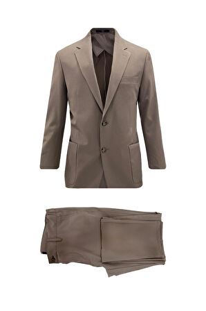 Uki Koyu Bej Comfort Fit 6 Drop Takım Elbise