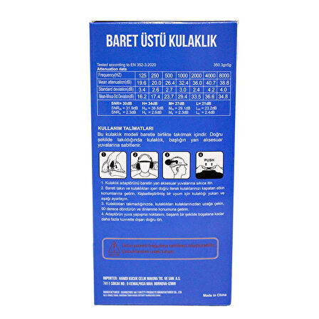 HEGİ BARETE MONTE KULAKLIK EM5007E