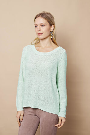 Only Rahat Kesim Likrasız Baharlık Triko-Mint