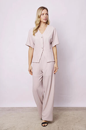 Kadın Salaş Kol Likralı File 1.Sınıf Kumaş Şık Hırka-Taş