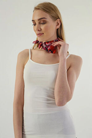 Pamuklu Kumaş İp Askılı Likralı Uzun Body-Krem