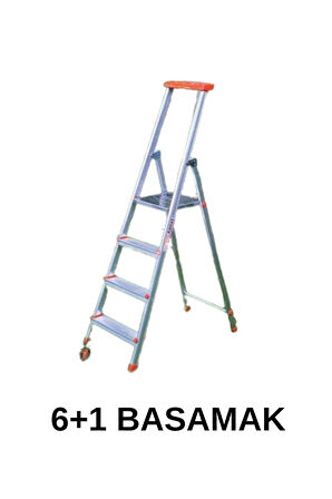 ALÜMİNYUM MERDİVEN 6+1 BASAMAKLI