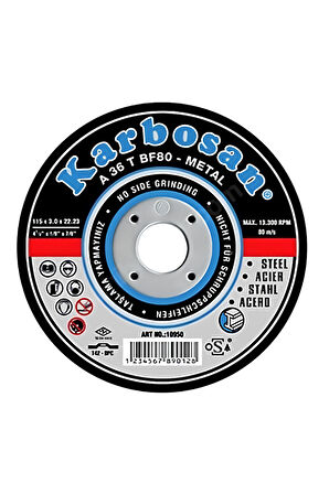 İSPİRAL TAŞI KARBOSAN 115 mmX3X22 NK METAL KESİCİ