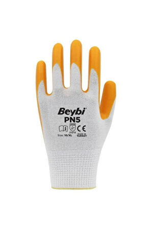 BEYBİ ELDİVEN NİTRİL BEYAZ SARI PN-5 NO:10 XL