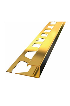 12 MM 304 PASLANMAZ INOX SERAMİK KARE DIŞ KÖŞE PROFİLİ ALTIN 2,5 M BOY