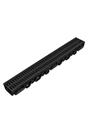 PLS 130X95X1000 DRENAJ KANALI+IZGARA SİYAH