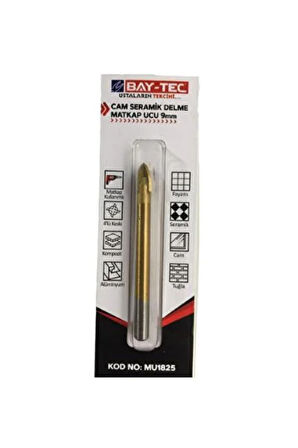 BAY-TEC CAM SERAMİK DELME MATKAP UCU   9mm