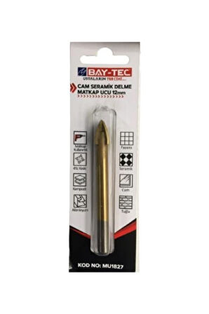 BAY-TEC 12 MM CAM SERAMİK DELME MATKAP UCU