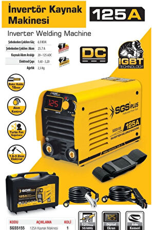 SGS İNVERTÖR KAYNAK MAKİNESİ 125 AMPER