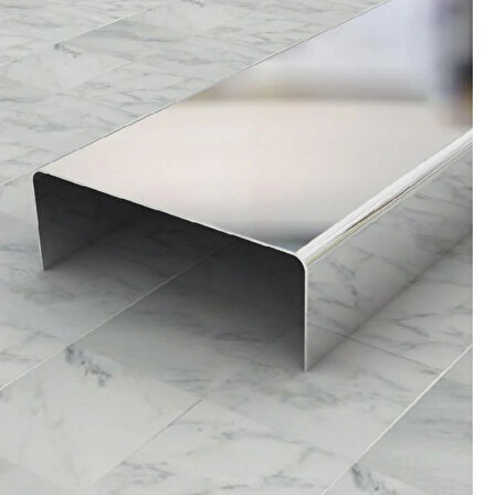 3 CM ALÜMİNYUM BORDÜR PROFİLİ PARLAK