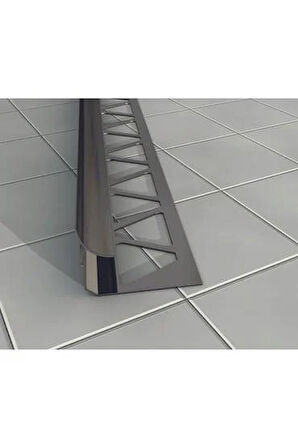 12 MM ALM. SERAMİK İÇ KÖŞE PROFİLİ MAT GRİ 2.7m Boy