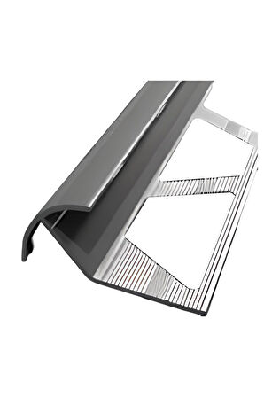 12 MM ALÜMİNYUM ÇİFT YÖNLÜ SERAMİK KÖŞE PROFİLİ PARLAK
