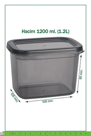 SAKLAMA KABI DİKDÖRTGEN 1200 ML