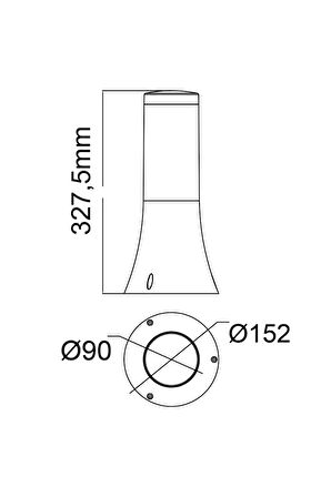 HOROZ (ORKİDE-1) 40 W SİYAH PLASTİK BAHÇE AYDINLATMALARI