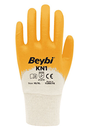 BEYBİ SARI-BEYAZ NİTRİL ELDİVEN KN-1 NO:10