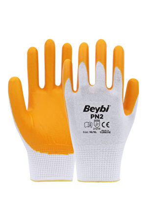 BEYBİ SARI-BEYAZ NİTRİL ELDİVEN PN-2 NO:10
