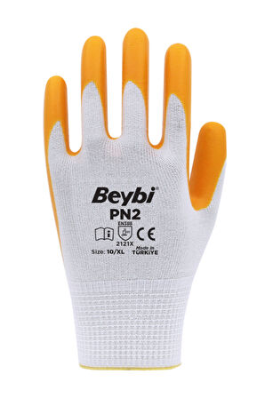 BEYBİ SARI-BEYAZ NİTRİL ELDİVEN PN-2 NO:10