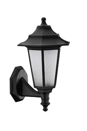 HOROZ BEGONYA-2 DUVAR APLİK SİYAH BAHÇE ARMATÜRÜ (IP44)