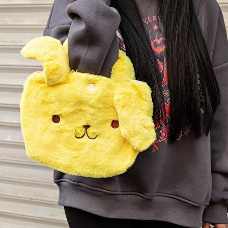 Kawai Sanrio Pompompurin Peluş El Çantası 