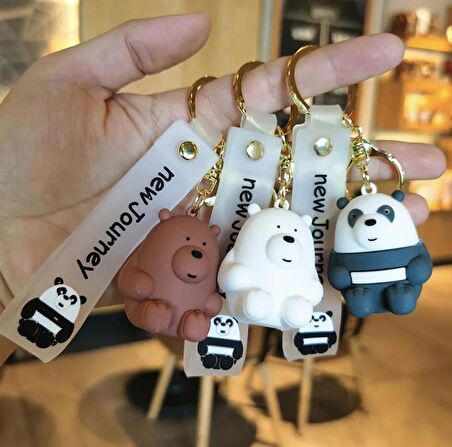 Kafadar Ayılar Silikon Anahtarlık  ve Çanta Süsü 1 ADET