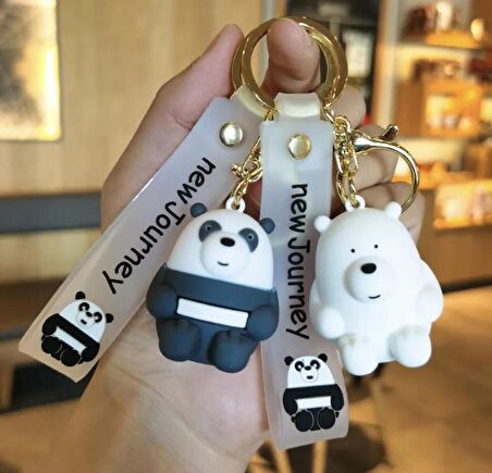 Kafadar Ayılar Silikon Anahtarlık  ve Çanta Süsü 1 ADET