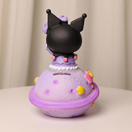 Kawaii Sanrio Kuromi Satürn Yanı Sönen Renk Değiştiren Gece Lambası Kumbara