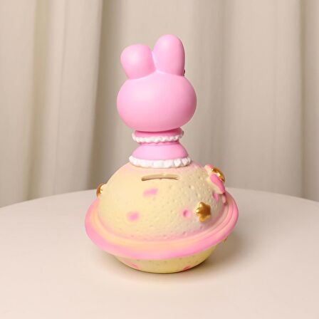 Kawaii Sanrio My Melody Satürn Yanıp Sönen Renk Değiştiren Gece Lambası Kumbara