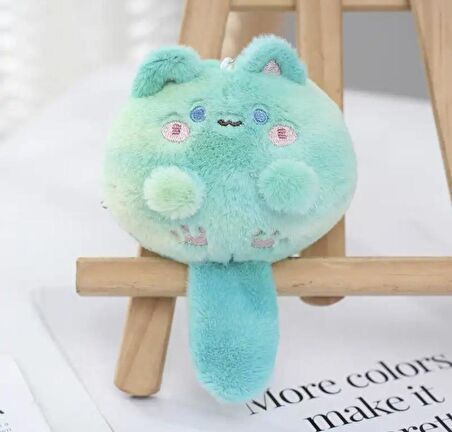 Sevimli Kedi Peluş Anahtralık 12 Cm