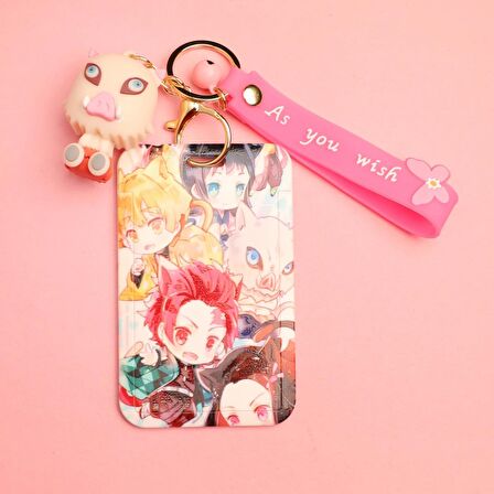 Demon Slayer Inosuke  Silikon Anahtralık Kartlık 