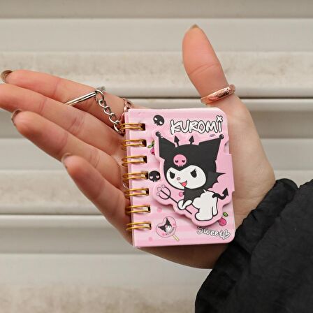 Kawai Sanriio Kuromi Mini Defter Çanta Süsü