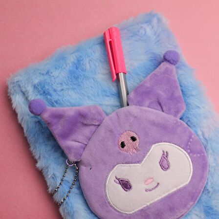 Kuromi Peluş Cüzdanlı Defter Çizgili