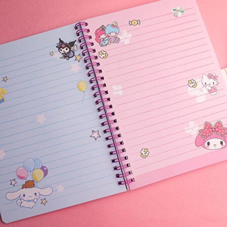 Sanrio Cinnamaroll Mıknatıs Kapaklı  3D A5 Boyu Defte