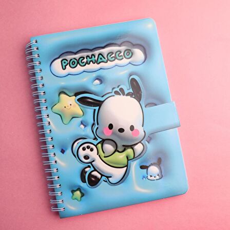 Sanrio  Pochacco Mıknatıs Kapaklı  3D A5 Boyu Defter