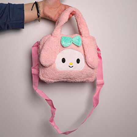 Sanrio My Melody Pembe Peluş Omuz El Çantası