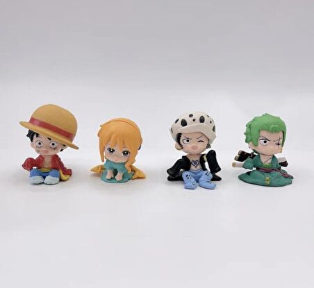 One Piece Zoro Anime 4 Parça Mini Figür Seti