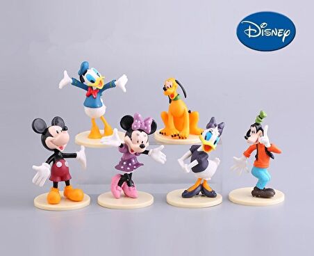 Disney Mickey Mouse Minnie Mouse Clubhouse 6 Parça Figür Seti