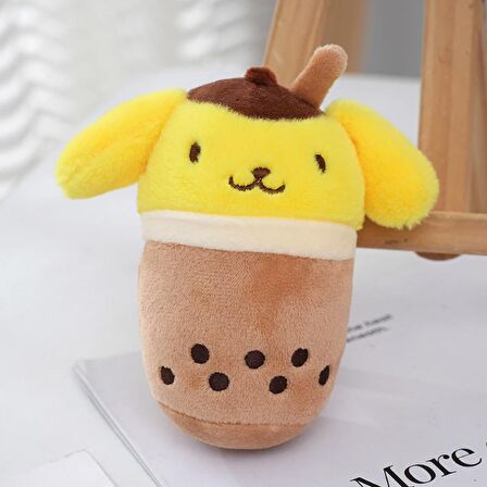 Sanrio Pompompurin Milkshake Peluş Anahtarlık