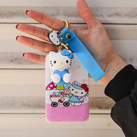 Hello Kitty Tasarımlı Kartlık Anahtarlık 1 ADET