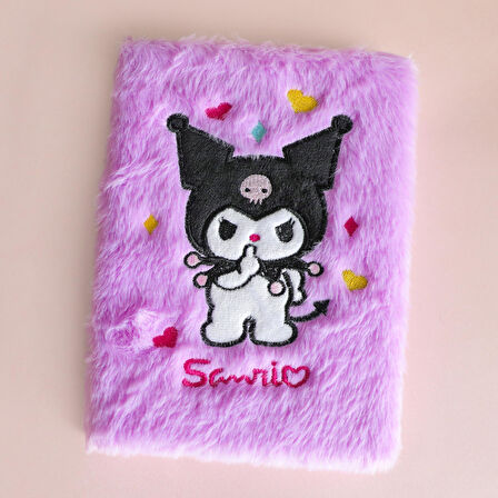 Sanrio Karakterli Kuromi Tasarım Peluş Defter