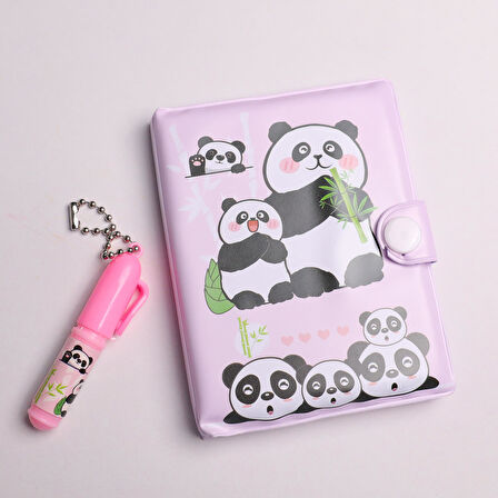 Sevimli Panda Kalemli Set Defter Çizgili