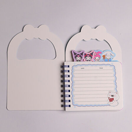 Kawaii Sanrio Çanta  Hello Kitty ,Melodi ,Kuromi ,Cinnamarol Defter  Mini