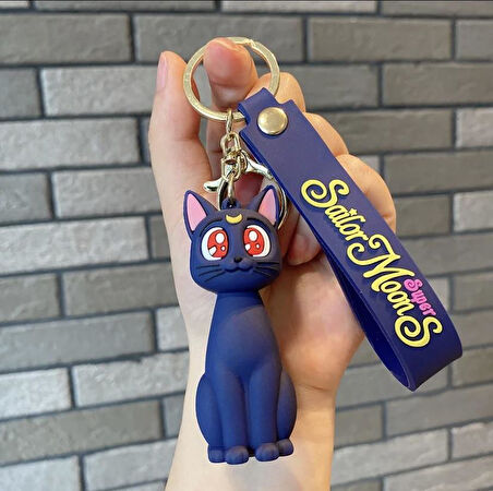  Sailor Moon Sevimli Kedi Anahtarlık ve Çanta Süsü