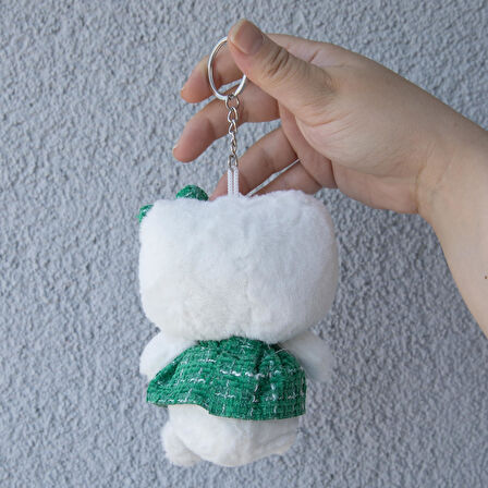 Hello Kitty Elbiseli Peluş Anahtarlık 10  Cm