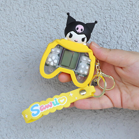 Kawaii Sanrioo Karakterler Mini Oyun  Konsolu Tetris Oyun  Anahtarlık