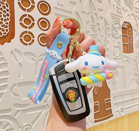 Cinnamaroll Tasarımlı Silikon Anahtarlık Çanta  Süsü 1 ADET