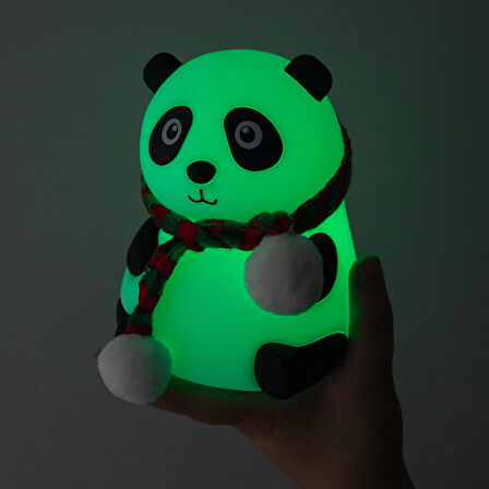 Panda LED Gece Lambası Dokunmatik   arjlı  Renk  Değiştiren